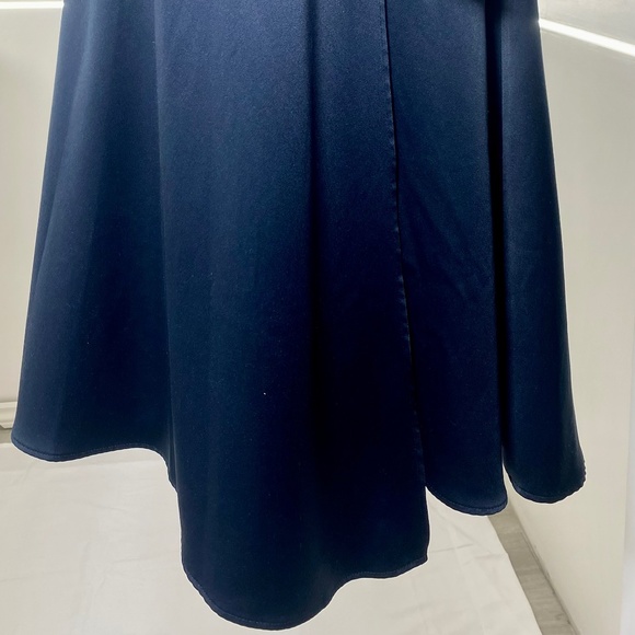 H&M WRAP DARK BLUE/GRAY SKIRT WITH SIDE BUCKLE SIZE 8 - Picture 3 of 6